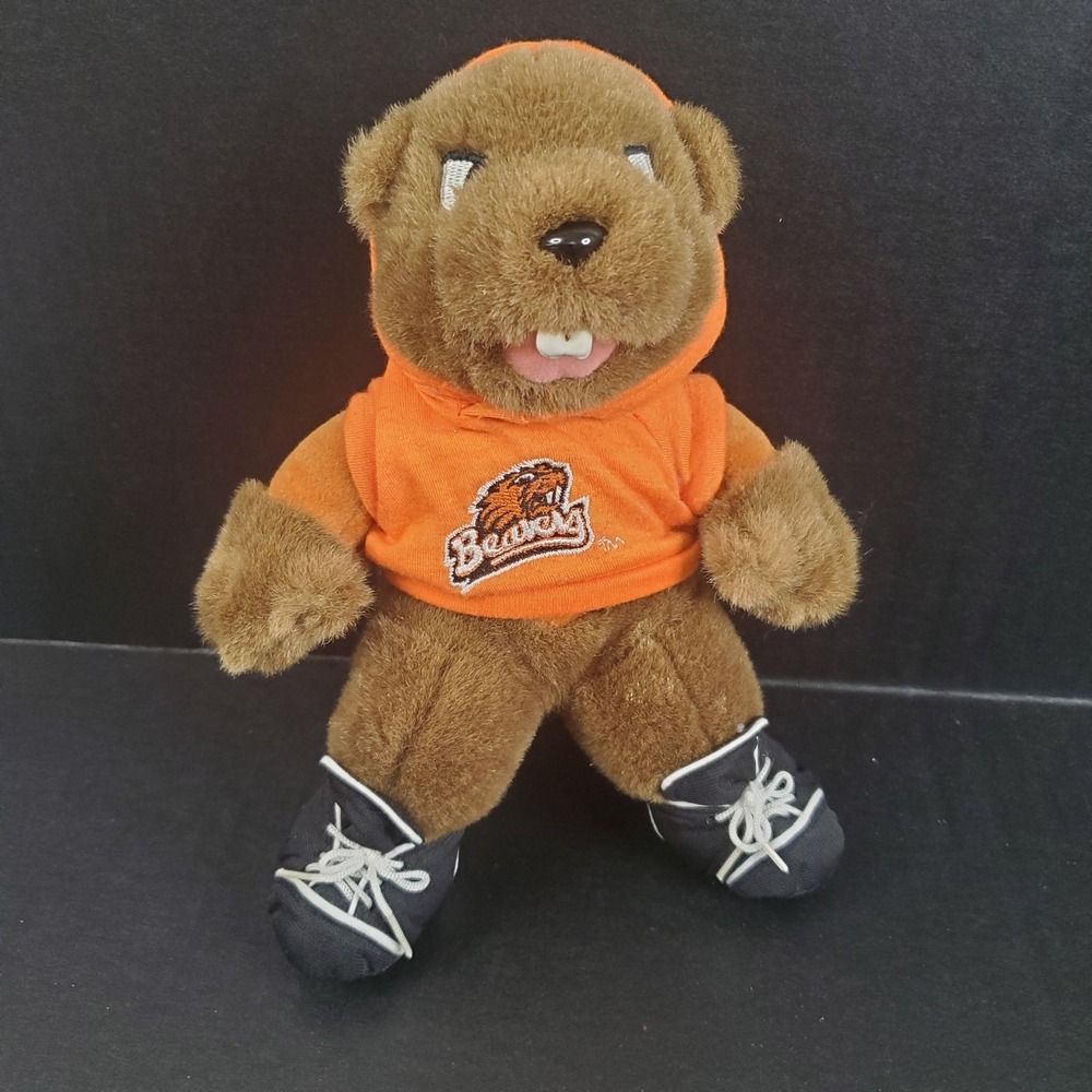Vintage Varsity Beans OSU Oregon State Beavers Plush 9"‎ Mascot Stuffed Animal